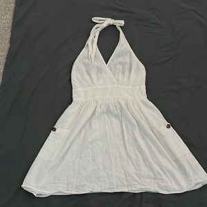 American Eagle White Tied Open Back Dress